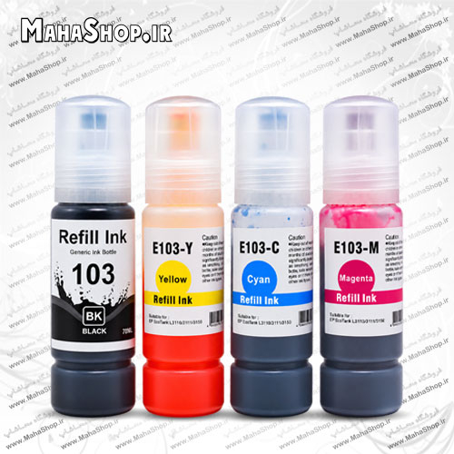 جوهر 103 Premium ink پرینترهای L3150 , L3152 , L3156 , L3158 , L3210 , L3211 اپسون