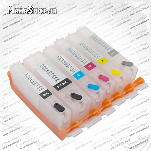 کارتریج قابل شارژ CLI-551BK , CLI-551C , CLI-551G , CLI-551M , PGI-550PGB , CLI-551Y کانن (6 رنگ)
